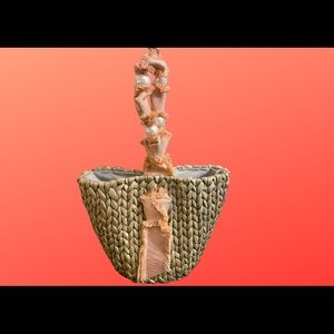 Pamela Munson Petite Isla Straw Bucket Bag